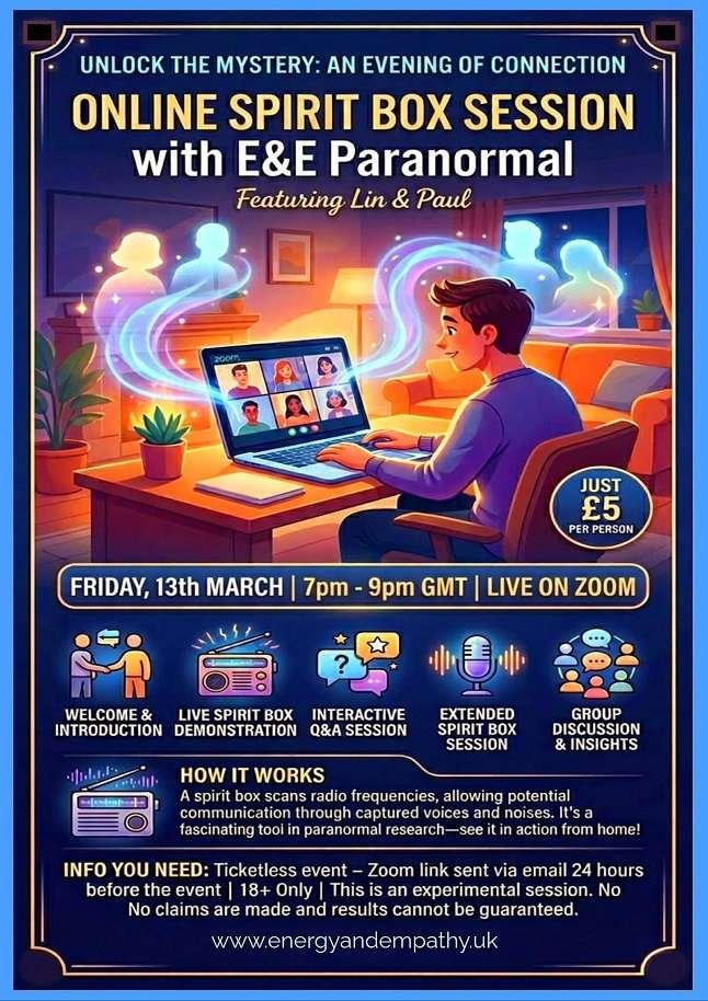 Spirit Box Session With E&E Paranormal - Online