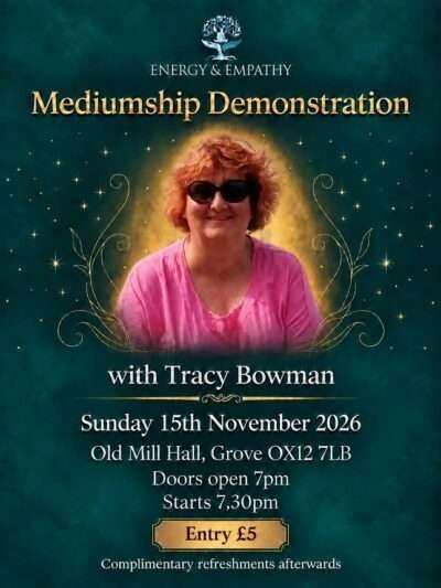 Tracy Bowman Poster Demonstration of Mediumship with Tracy Bowman